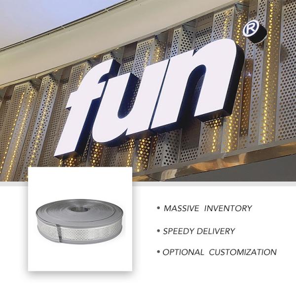 80mm Width Facelit  Signage Aluminum Channel Letter Plastic Trim