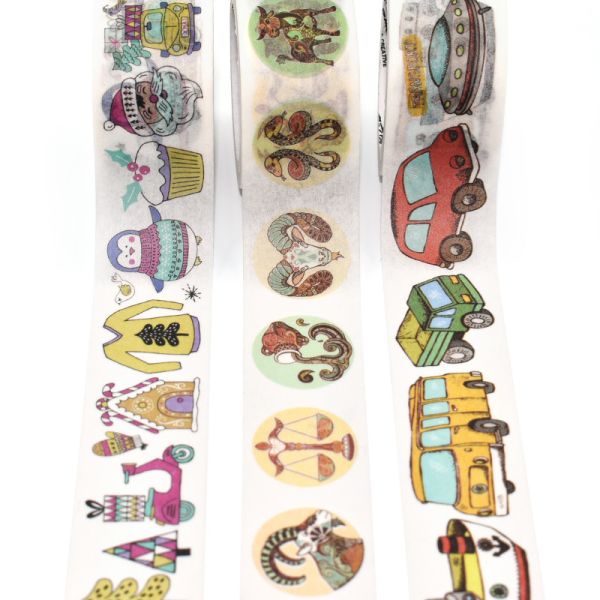 Красочная оптовая таможня напечатала клейкую ленту дизайна держателя ленты Washi милую животную