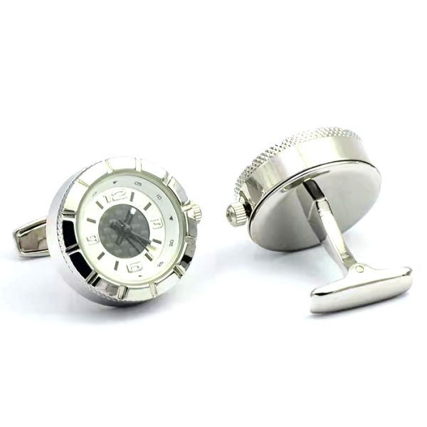 Alloy Material Mens Diamond Cufflinks , Embedding shirt cuff button