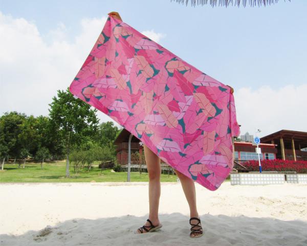 AquaCool Best Selling serviette de plage en microfibre personnalisée recyclée en PET imprimé sans sable sans sable