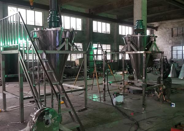 Industry Twin Spiral Double Screw Mixer For Fertilizer , Powder Blender Mixer Pharmacy