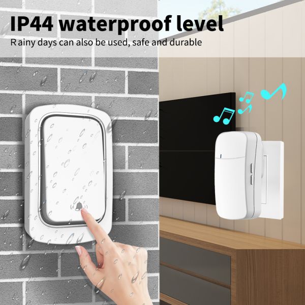 US EU UK Plug Tuya Video Doorbell Self Powered Waterproof Door Bell 150M