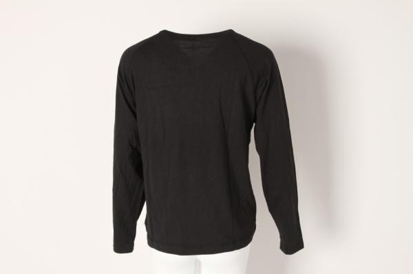 Black Elastic Ladies Casual Sweatshirts 95% cotton Long Sleeve Pullover Shirts