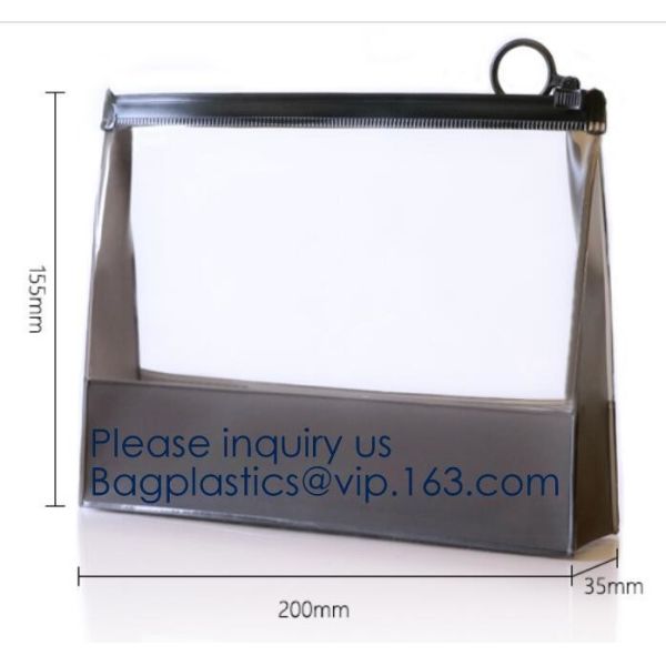 China Manufacturer Wholesale Transparent Beautiful Clear Eva Cosmetic Bag,Travel Bag With Double Zip Design, Bagease