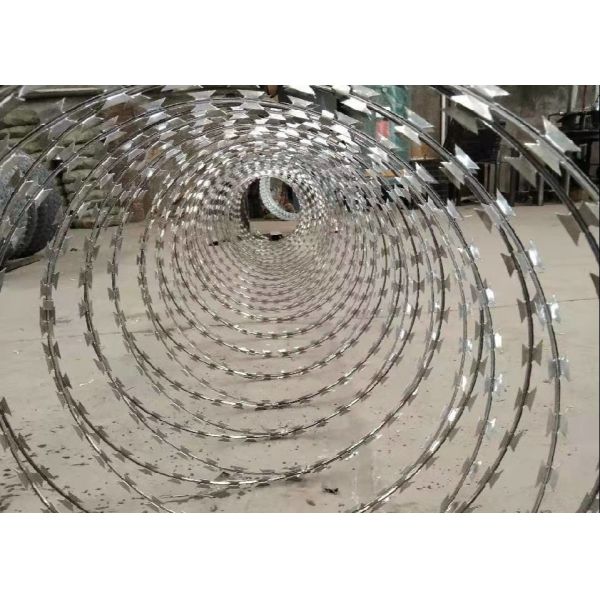 Galvanized PVC Coated Concertina Razor Barbed Wire Stainless Steel