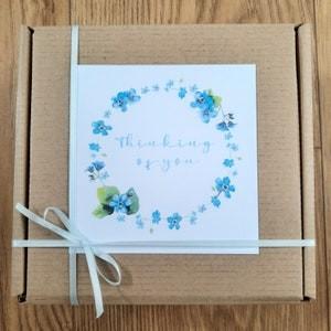 Comfort Bereavement Pet Gift Boxes 6.5x6.5x2.5 Forget Me Not
