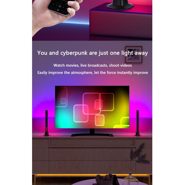 Rgb Computer Desktop Background Light Led Bluetooth Music Sensor Light