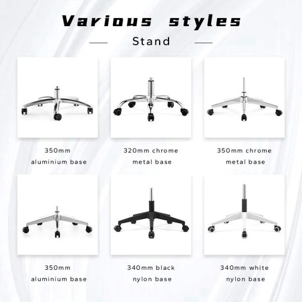 Aluminium Ergonomic Footrest Office Chair With 5D Linkage Armrest