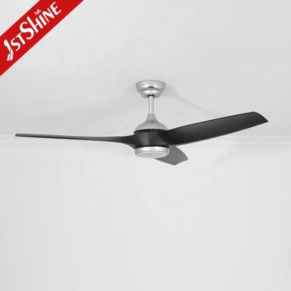 Moderno 52 polegadas ABS preto lâminas de alto volume de ar ventilador de teto remoto com fonte de luz LED
