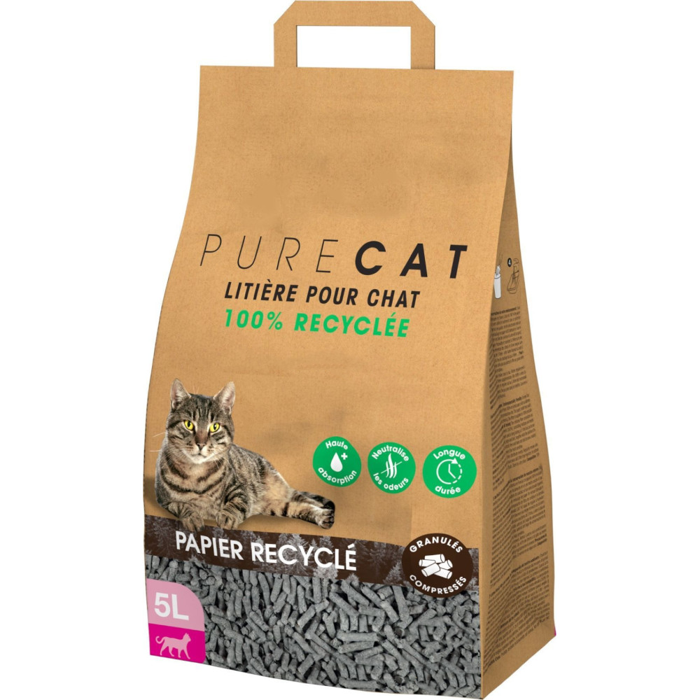 Kraft Paper Cat Litter Bag - 100% Recyclable And Biodegradable with Moisture-Proof and Freshness Lock for Strong Pressure Resistance