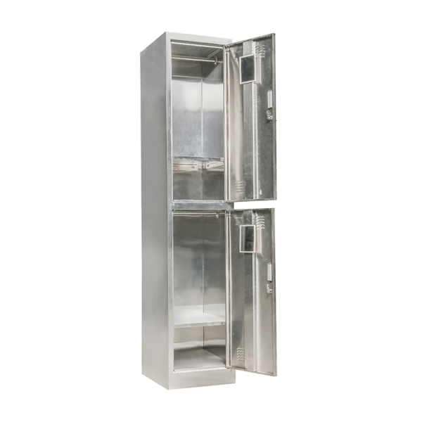 Two Tier Stainless Steel Medicine Display Cabinet  2 Doors Office Furniture For Employee