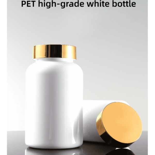 Custom Factory Food Grade 140-300ml White Pet Plastic Supplement Pill Capsule Tablet Chewing Gum Bottles With Flip Top God Cap