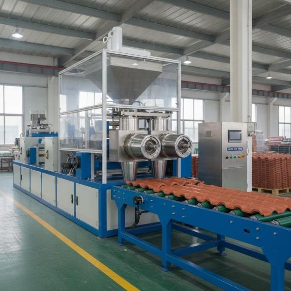 Automatic PVC Roof Tile Production Machine Incorporating Counter-rotating