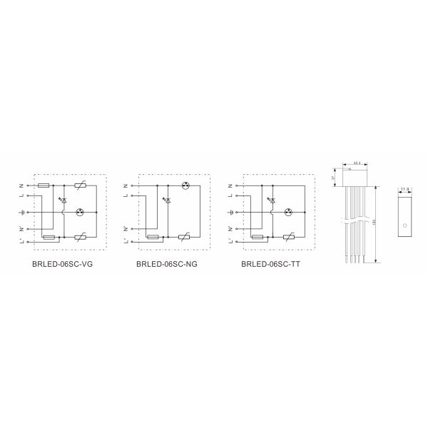 BRLED-06SC LED Surge Protection Device 6kA 275V  outdoor led street lighting led surge protectors