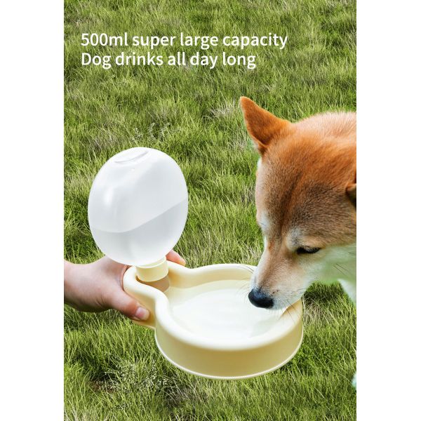 350 ml 500 ml alimentador de agua para perros plegable botella de bebida para mascotas diseño sellado