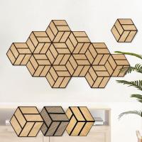 Panneau acoustique en fibres de polyester hexagonal Panneaux muraux Décoration intérieure