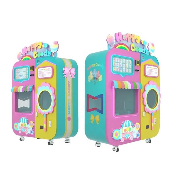 Cotton Candy Vending Machine With Sugar Full Automatic Electric Robot Cotton Candy Vending Machine