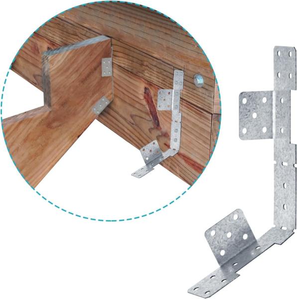 Galvanized Steel Deck Stair Stringer Connector Adjustable Tie Straps Bracket
