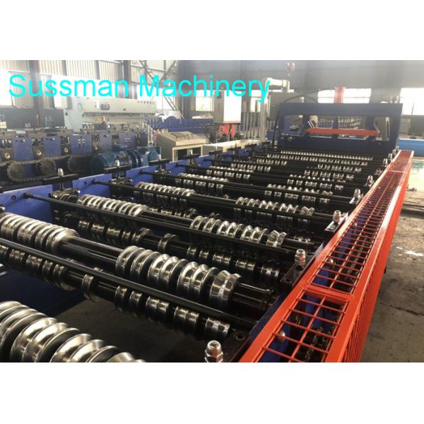 Building Material Ridge Capping Metal Roll Forming Machine For Roof , Low Noise