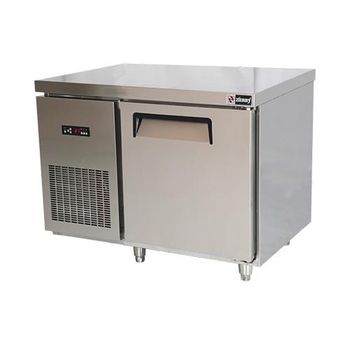 Mesa de trabajo refrigerada inteligente con 3 puertas, refrigerador de preparación, refrigerador de mostrador para preparación de pizza
