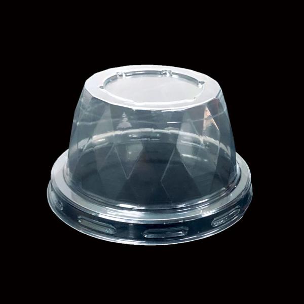 Custom Diamond PET Plastic Yogurt Cup Lids Food Safe Packaging