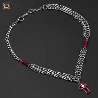 Foulard sanguinaire de chaîne de clavicule de bijoux en acier de titane de Hip Hop d'hommes de femmes