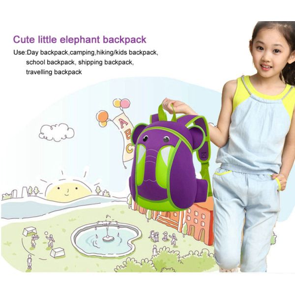 Ultralight Kids Toddler Backpack Zoo Animal Elephant Shape 10-20L Capacity