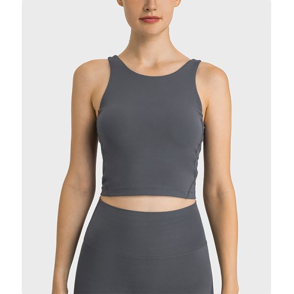 Outerwear Training Running Sports Bra High Neck Female Yoga Vest With Pad