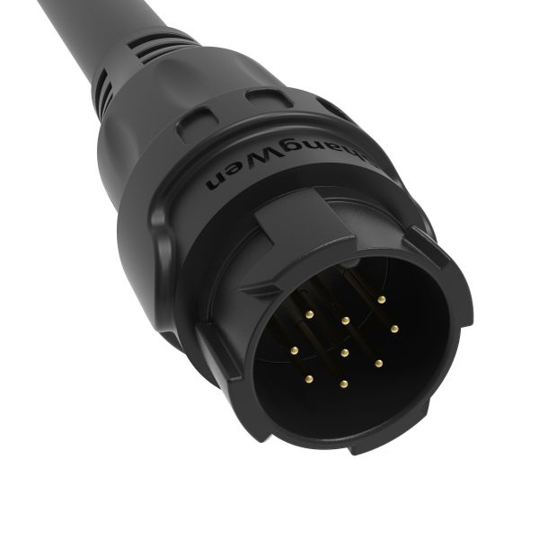 M19 Series Industrial 9 Pin Female Male Plug Signal Connector Black Push-Pull Self-Locking 9 Pin 5A Industrial Connectors