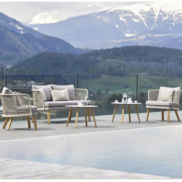 SF-16 Brown Outdoor Dining Furniture Combination Garden Sofa Set