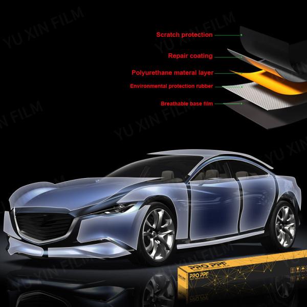 Anti Scratches TPU Paint Protection Film 72 Inch Self Healing Car PPF Protection Film