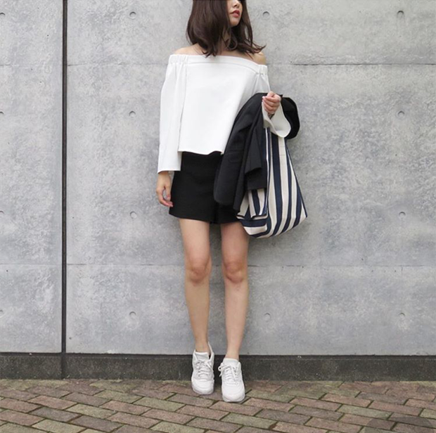 Large-Capacity Stripe Canvas Handbag Women Bag  Simple Supermarket Green Shopping Bags