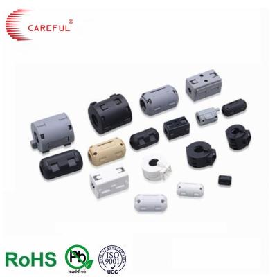 Clampe en ferrite EMI en plastique blanc et noir sur les noyaux pour câble 6/ 6.5/10/13/19 mm
