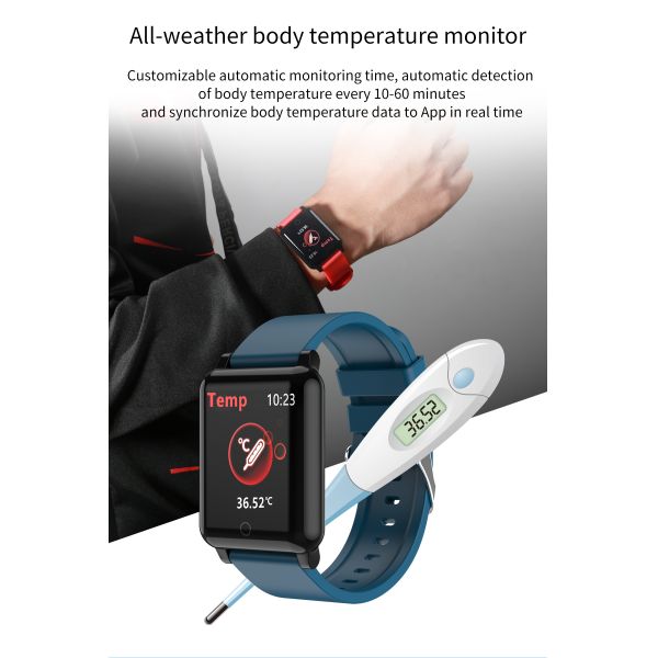 Magnetic Metal Watch Band F52 Accurate Temperature Measurement Smartwatch