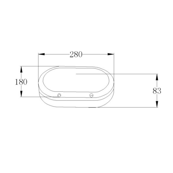 20W Oval LED Bulkhead Light Outdoor Waterproof Bulkhead Lamp 1800Lm