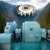 Power Plant Pelton Turbine Generator IP54 Brushless Air Cooling 50/60Hz Rated Frequency
