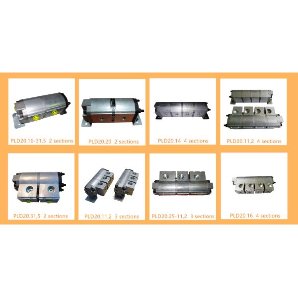 Hydraulic Flow Divider Valve Casappa PLD20/4/CS-GE/16-GD/16cc/rev 3000rpm 480*120*130mm