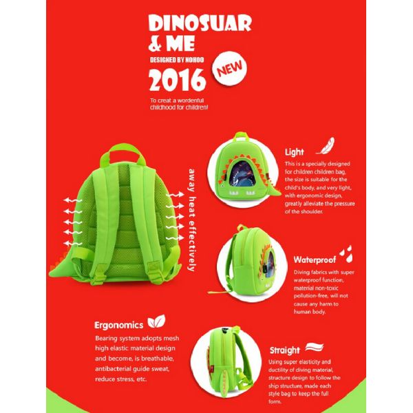 Dinosaur Style Kids School Backpack Children Travel Bags Mini