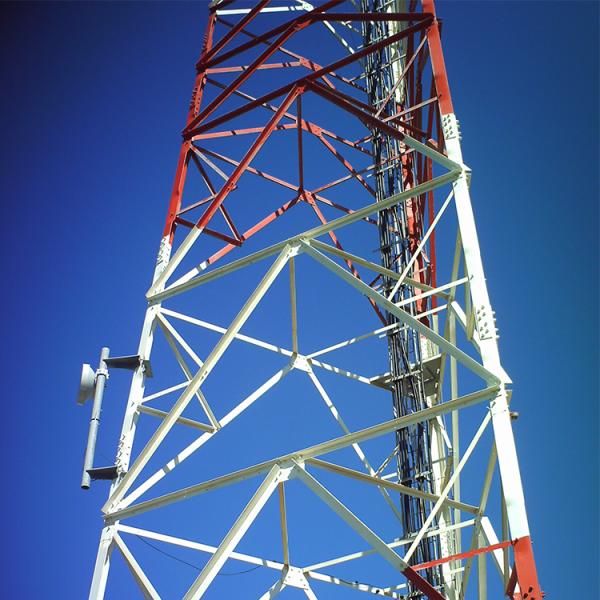 Galvanized Multi Functional Steel Angular Gsm Internet Antenna Telecommunication Towers
