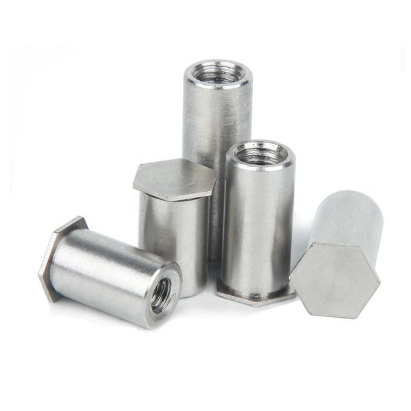Aluminium Hex Head Blind Hole Self Clinch Standoff Zinc Plated Finish For Metal Plate