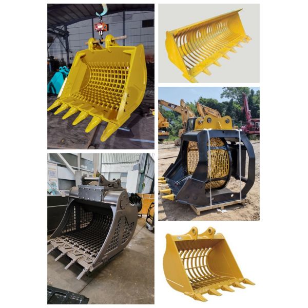 Customized Excavator Crusher Bucket For Rock Concrete Demolition Waste Handling Jaw Crusher Attachment Recycling Machine Supplier