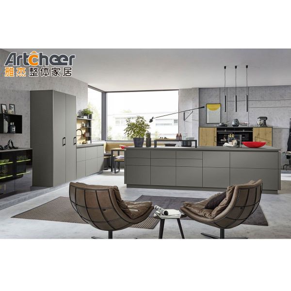 Белая далия Кухонная мебель с дизайном из твердого дерева в Индонезии