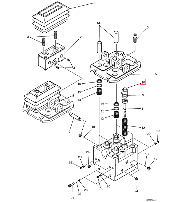 YN30V00105R100 Pedal Valve Repair Kit For KOCELCO Excavator SK135-8 SK200-8 SK350-8