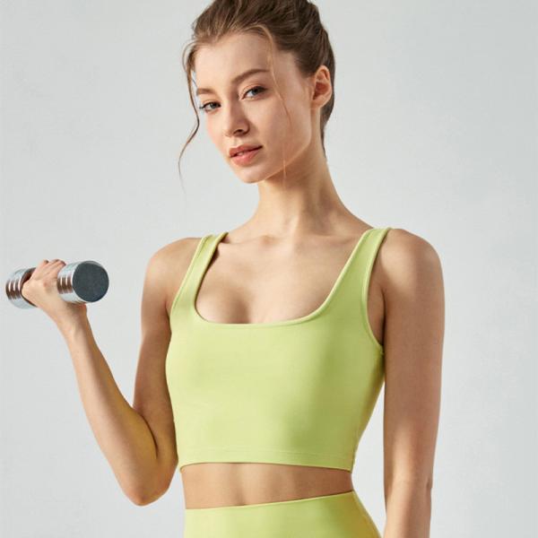 Hot Summer Square Neck Sports Bra Ladies Fitness Running Top Yoga Vest
