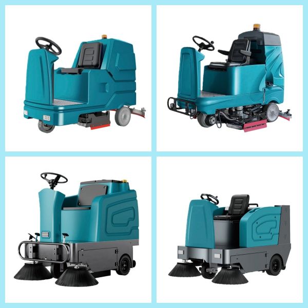 Large scale driving floor washing machine for commercial mall factories