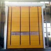 Résistance à l'air extérieur à haute vitesse Fermeture de porte Rideau PVC jaune