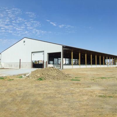 Lanjing, une ferme en acier préfabriqué, des abris pour bétail en métal moderne.