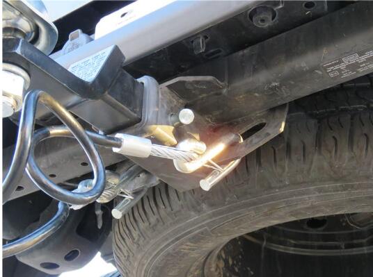 5000 Lbs Load Capacity PVC Coated Coiled Trailer Safety Cable with Corrosion Resistant S-Hook