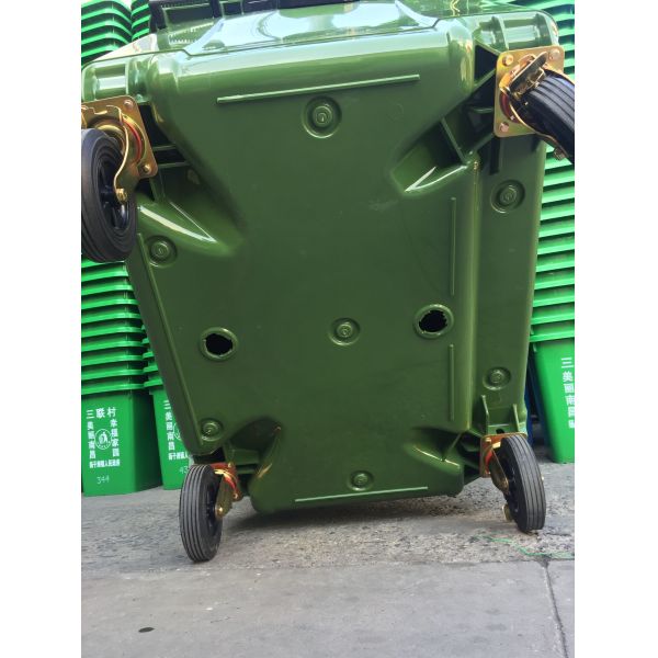 1100L Plastic Trashbin Outdoor Waste Bin with Antislip Rubber Inserted L564XW482XH848mm