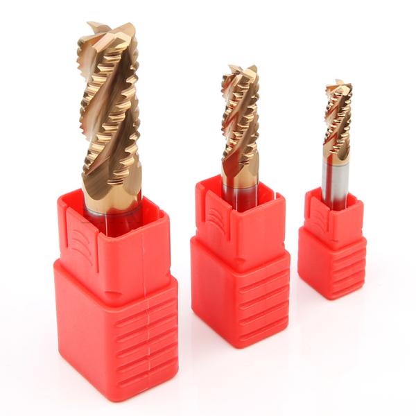 Solid 4 Flutes Roughing Carbide End Mill HRC55 Alloy Steel